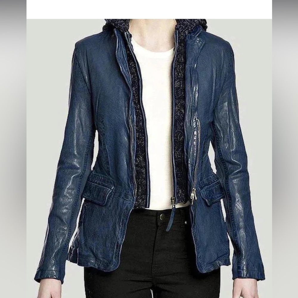 Bano eeMe Ava Black Leather Blazer